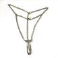 Stainless Steel Invisible Female Chastity Belt Sexy Briefs Leather Bondage Metal Chain Erotic Pants Adult Games BDSM Fetish Wear