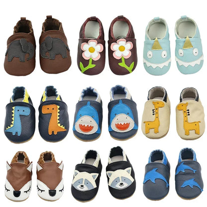 Toddle Baby Shoes Newborn Infant Shoe Boys Girls Soft Genuine First Walkers Baby Moccasins 0-24Months Cowhide Bottom Skid-Proof
