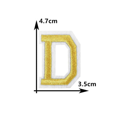 26 English gold letters Hot-melt adhesive ironing embroidery Patch DIY sewing decorative clothes patch