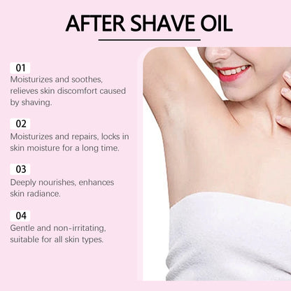 Strawberry Scented After Shave Oil - Soothing Post Hair Removal Essential Oil For Smooth Hydrated Skin, Non-Greasy Formula