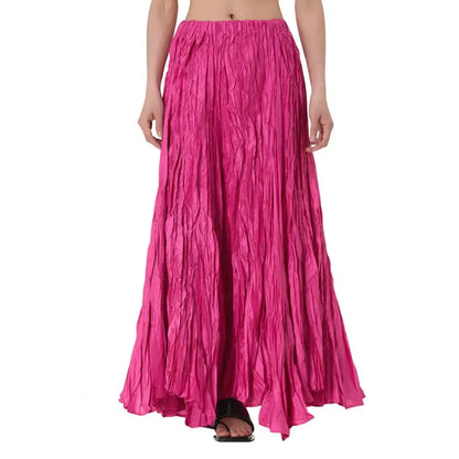11 Colors Irregular Pleated A-line Skirt For Women High Waist Solid Color Loose Fashion Skirts Casual 2025 Spring New