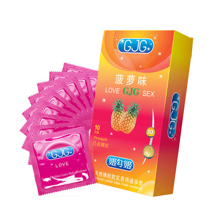Fruit Flavor Condom 10pcs Ultra Thin Penis Sleeves Adult Sex Toys For Men Watermelon Stimulation Condom Erotic Products Sex Shop