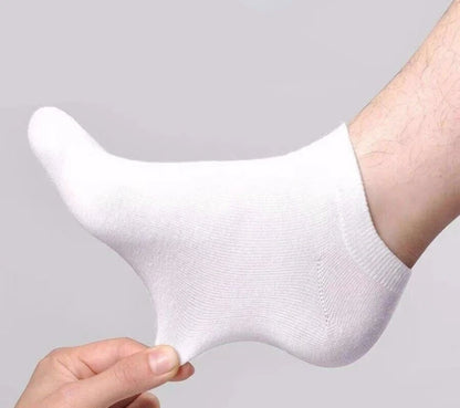 5/10 Pairs Low Cut Men Socks Solid Color Black White Breathable Cotton Socks Male Sport Businessmen Short Socks
