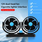 Car Fan 360° Adjustable 2 Head Air Fan Automotive Electric Fan USB/12V/24V 2 Speeds Car Silent Fan For Home Desk