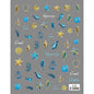 1pc Ocean Nail Art Stickers 5D Summer Starfish Seashell Nail Decals Decoration Y2K Embossed Nail Art Supplies Manicure Slider