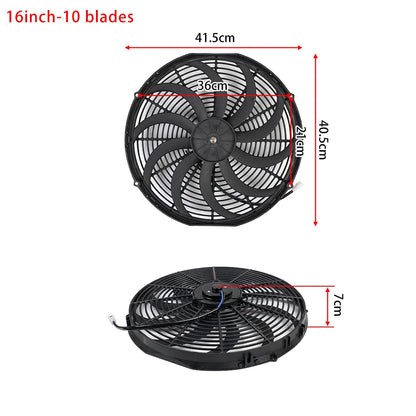 Universal 7/9/10/12/14/16 Inches 12V 80W 2100RPM Car Air Conditioning Electronic Radiator Cooling Fan Blade Electric Cool Kit
