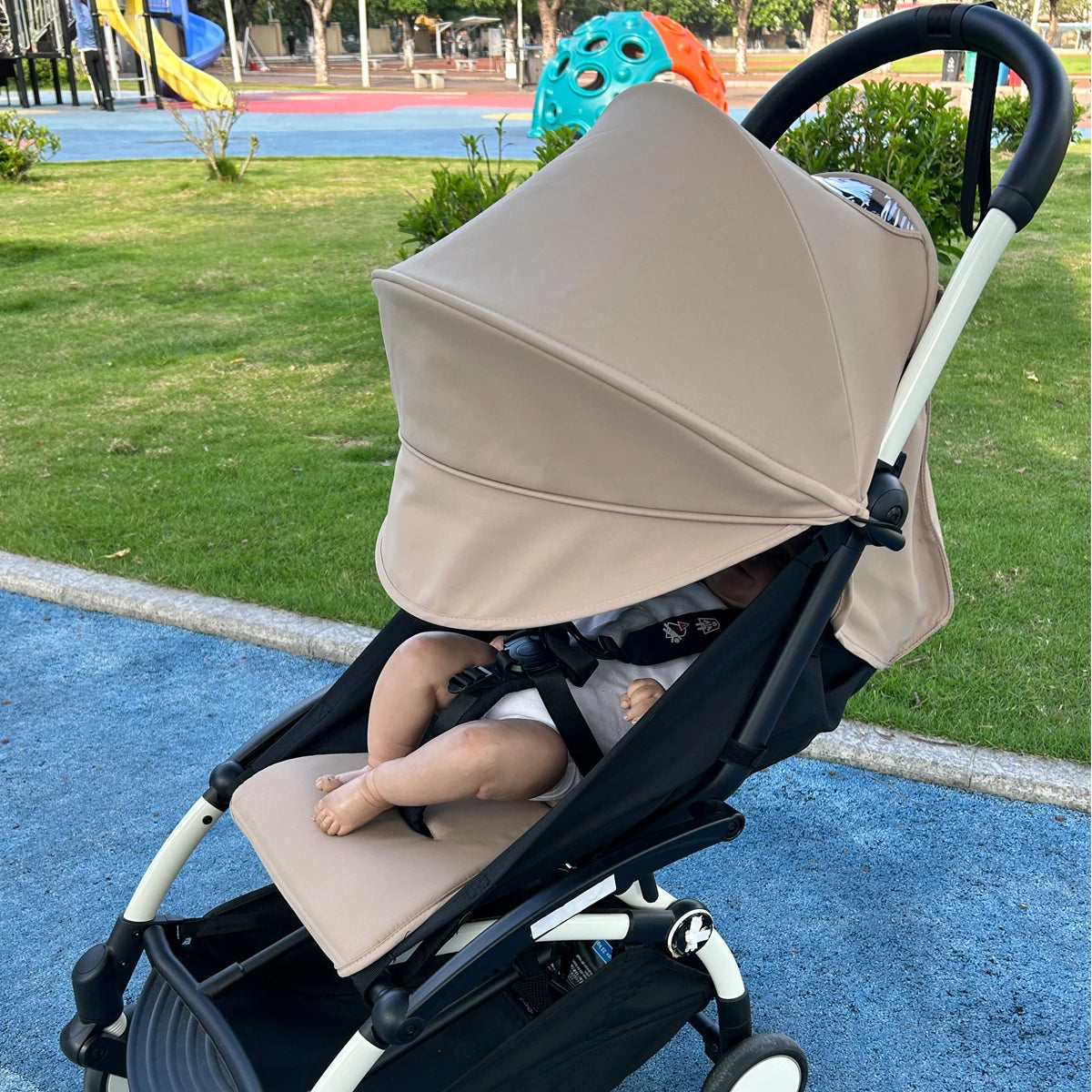 MomTan Stroller Accessories Replacement Set Extended Canopy & Seat Cushion & Seat Base For Babyzen YOYO Series & Stokke YOYO3