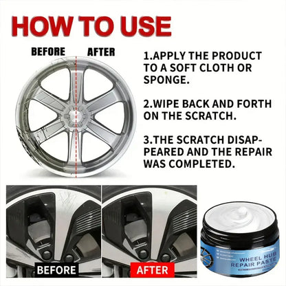 100g Car Wheel Scratch Repair Paste, Tire Wheel Scratch Repair Paint Paste - Aluminum Alloy Wheel Repair