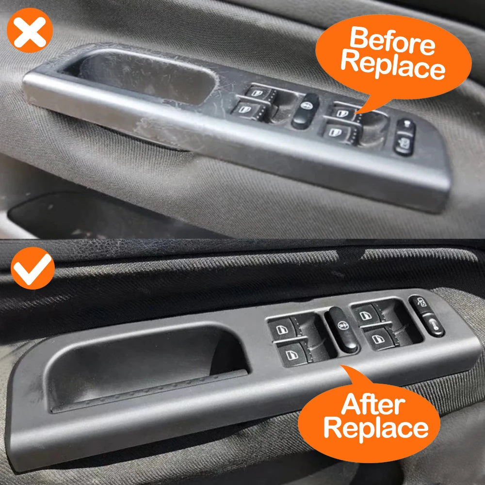 Interior Car Door Armrest Cover Panel Pull Handle Grab Cover Replacement For Volkswagen VW Bora Golf 4 MK4 Jetta 1999-2004