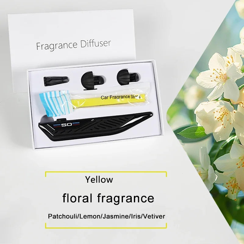 Car Air Fresheners F10 F30 Fragrance Holder Refill Strips Car Air Freshener Perfume Diffuser Blade Shape Vent For BMW