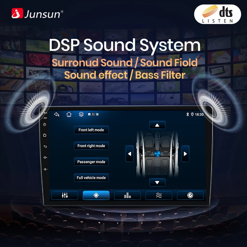 Junsun Wireless CarPlay Android Auto Car Radio for Renault Clio 4 2012- 2017 2 DIN Multimedia Stereo with Built-in Cooling Fan GPS Navigation SWC Bluetooth FM RDS DSP IPS Screen Car Intelligent Systems 4G WiFi 8 Core