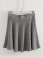 Autumn Knit White Mini Pleated Skirts For Women A Line Skirt Gray High Waist Women Knitted Pleated Short Skirts Korean Fashion