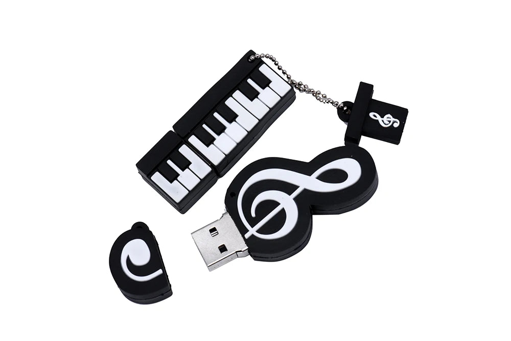JASTER Music note Pen drive Musical instrument USB 2.0 Flash Drives  64GB 32GB 16GB 8GB Cartoon Memory stick Pendrive U disk 4GB