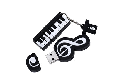 JASTER Music note Pen drive Musical instrument USB 2.0 Flash Drives  64GB 32GB 16GB 8GB Cartoon Memory stick Pendrive U disk 4GB