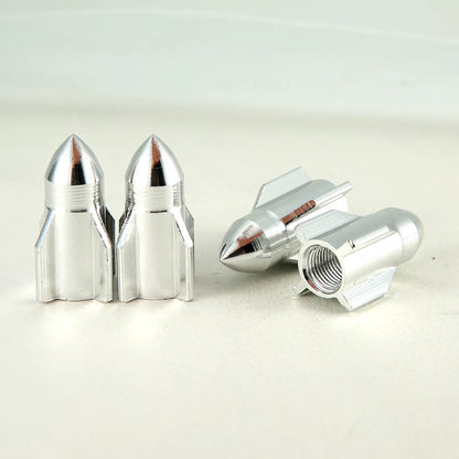 4pcs Car Tire Valve Cap Grenade Aluminum Tyre Valve Stem Cover Air Dust Cap Tire Valve Truck Bike Wheel Rim Valve Stem Cap