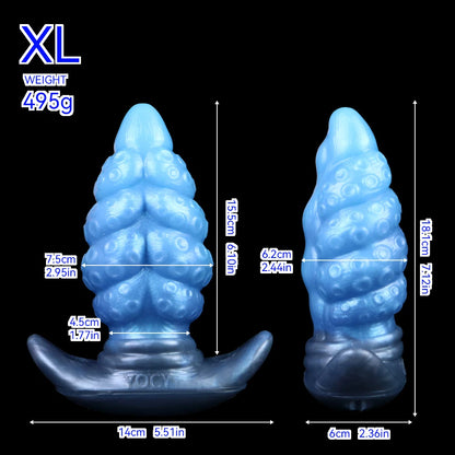 FAAK Silicone Wearable Anal Plug with Large Tail size S M L XL XXL Wireless Control Strapon Vibrator BDSM Flirting Sex Toys