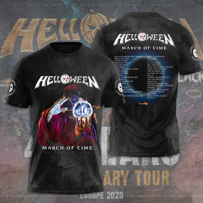 Classic Rock Helloween T-shirts Male 3D Print Men Women Hip Hop Trend Short Sleeve TShirt Street Loose Parent-child Short Sleev