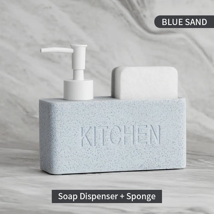 Modern kitchen accessories Soap Dispenser Set Liquid hand soap dispenser pump bottle brushes Holds and Stores Sponges Scrubbers