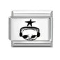 Laser Engraving Cute Cartoon Black Playing Cats Italian Charm Links Fit 9mm Stainless Steel Bracelet Men Women DIY Making Gifts