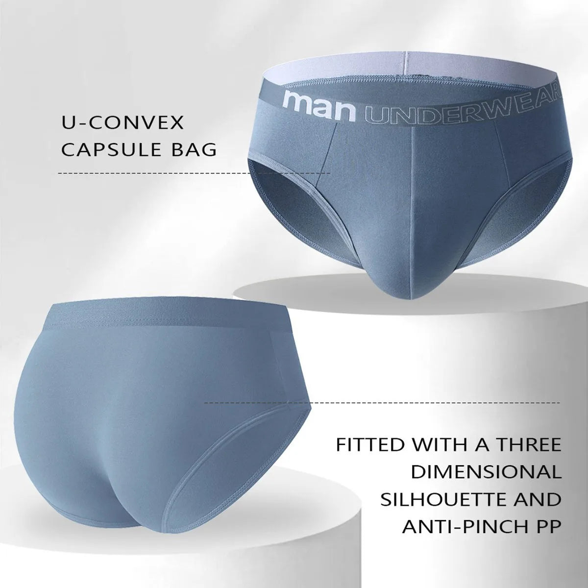 3 Pcs/Lot Men's Letter Briefs Underwear Comfortable Panties Shorts Sexy Gifts for Man Underpants