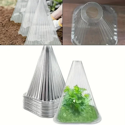 20PCS Large Reusable Plant Covers - Protect Plants From Birds, Frost, Snails, Etc., Transparent, Durable Garden Supplies