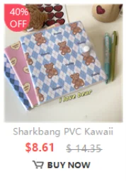 Sharkbang A7 Square Loose Leaf Diary Notebook Glitter Journals Agenda Planner PVC Binder Goo Card Book Gift Set Stationery