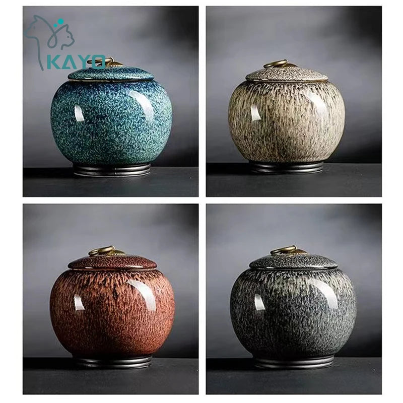 Cremation Urns for Human Ashes Pet Cat dog rabbit Place Funeral Small Animal Ceramic Urn coffin box keepsake