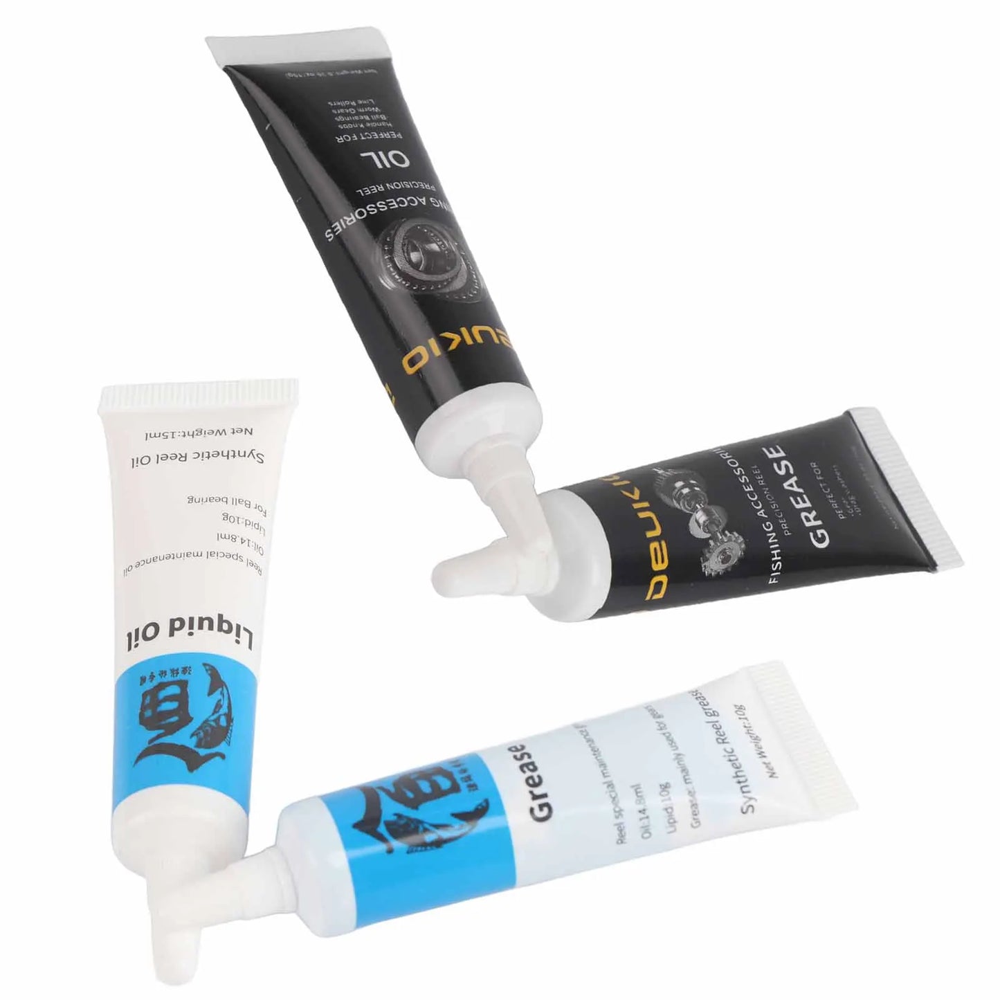 Black + White Lube/Grease Fishing Reel Lubricant Reel Maintenance Kit Prevents Rust Extends Service Life Reel Maintenance Kit