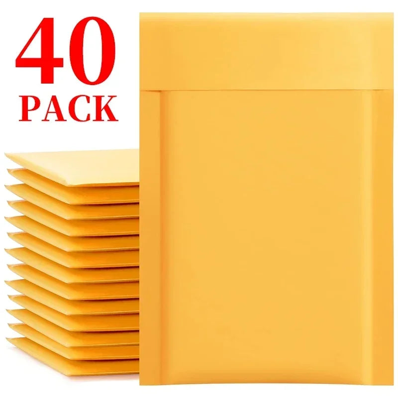 10-50Pack Kraft Bubble Mailers Self Adhesive Paper Envelopes Waterproof Cushioned Padded Foam Shipping Bags for Packaging