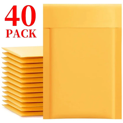 10-50Pack Kraft Bubble Mailers Self Adhesive Paper Envelopes Waterproof Cushioned Padded Foam Shipping Bags for Packaging