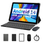 PRITOM TAB11 Android 15 Tablet 10 Inch, 16GB(4+12 Expand) RAM + 128GB ROM, Octa Core, 5G WiFi, with Keyboard, Mouse, Case