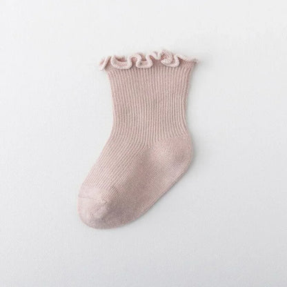 1Pair/lot New Boys and Girls Solid Color Baby Socks