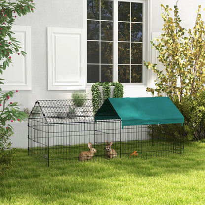 Steel Cage for Small Animals with Doors and Top Cover, for Rabbits, Chinchillas, Chickens, 185X75X75 Cm, Green
