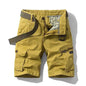 Men Summer Cargo Shorts Casual Tool Shorts High Quality Man Summer Military Multi Pocket Pants Loose Cargo Pants No belts 38