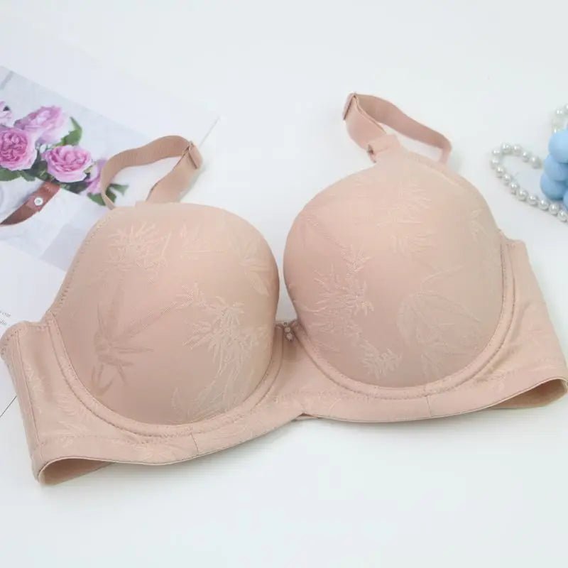 DaiNaFang Sexy Bras For Women Push Up Breathable Adjustable Bow Control Underarm Fat CDE Full Cup Underwear Plus Size Lingerie