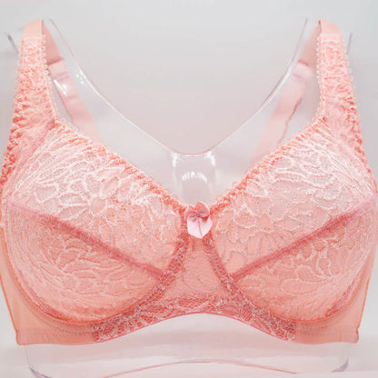 Plus Size Bras For Womens Lace Sexy Bra Perspective Underwire Female Lingerie BH Tops C D DD E F Cup
