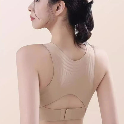 Women's Front-button Seamless Anti-Sagging Sports Bra Lifting Shaping Back-Shaping Underwear for Small Breasts