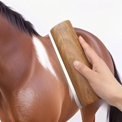 1Pcs New Wooden Handle Horse Grooming Brush Stainless Steel Teeth Shedding Horse Hair Scrapers Grooming S/M/L Cleaning Tool