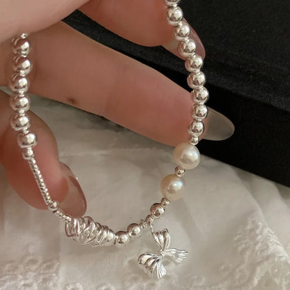 VENTFILLE 925 Sterling Silver Butterfly Bracelet for Girl Bead String Design Insect Fashion Versatile Jewelry Gift Dropshipping