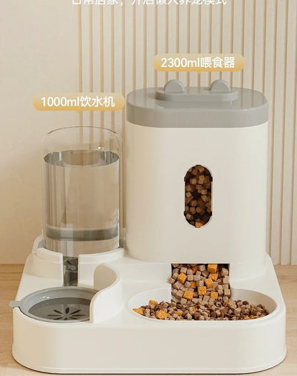 New Automatic 2 in 1  Feeder and Water Dispenser Pet Bowl  Food Bowl Feeding Watering Pet