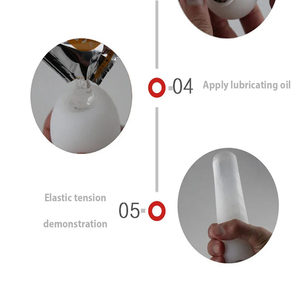Mini Cup Masturbator Egg Shape Portable Stimulator Penis Massager Soft Rubber Adult Sex Toys for Men Realistic Vagina Pocket