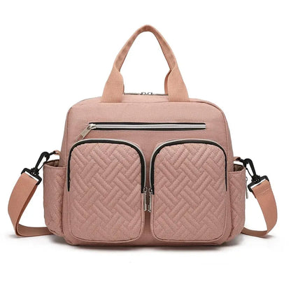 KONO Baby Diaper Bag, stylish and versatile for moms and dads, travel bag with insulated pockets for bottles and snacks