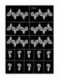 Flower Tattoo Stencil Reusable Henna Template for Hand and Body Henna Tattoo Design for Wedding Festival Party Tattoo Tools