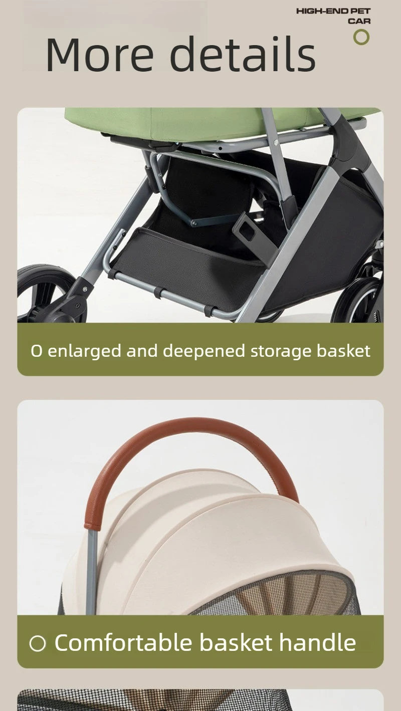 Lightweight Pet Strollers Carrier Car Foldable Travel Carrier for Cat Dog Detachable Pet Strollers Portable Pet Carrier Bag