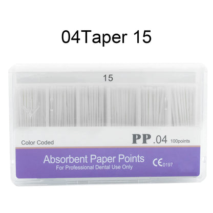WELLCK 1 Box Dental Absorbent Paper Points Sterile Mixed Sizes 02 04 06 Taper 15-40# For Dentist Use Dentistry Materials