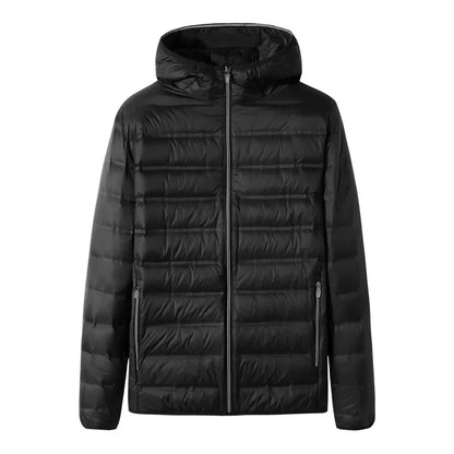 Men's Quilted Down Ultralight Winter Coat 2024 New Arrivals Men Fashion Hooded  Business Casual  Regular Keep Warm Puffer Jacket