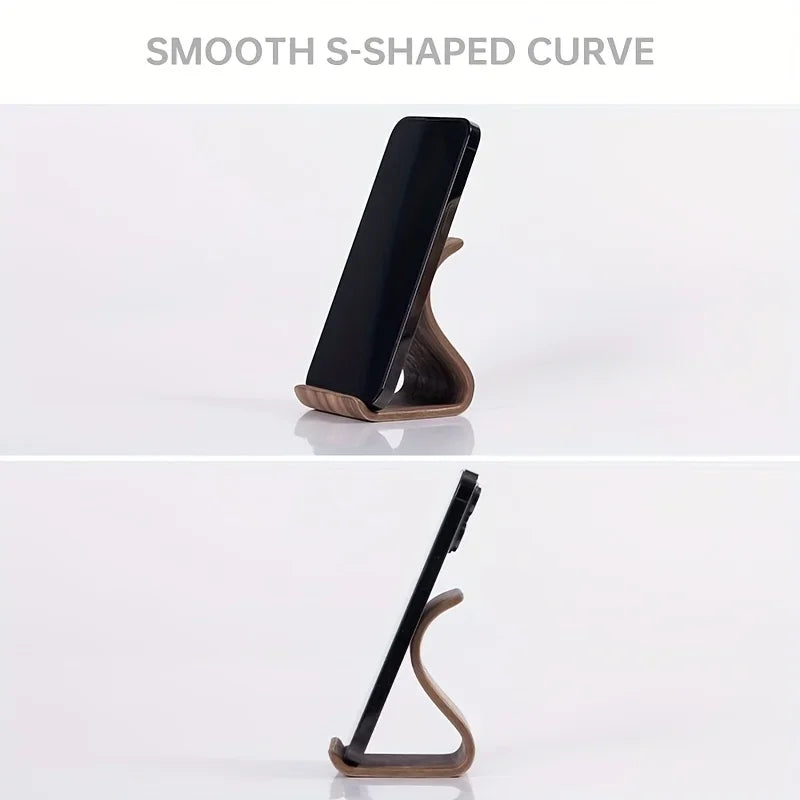 [New Wooden Phone Stand] New Wooden Portable Desktop Phone Stand | Creative Lazy Holder for iPad Tablet, Universal Mobile Stand