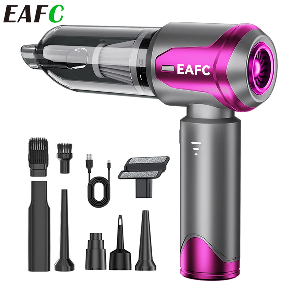 EAFC Car Vacuum Cleaner High Power Portable Handheld 16000pa Wireless Cleaning Machine Powerful Air Duster for Home Car Pet