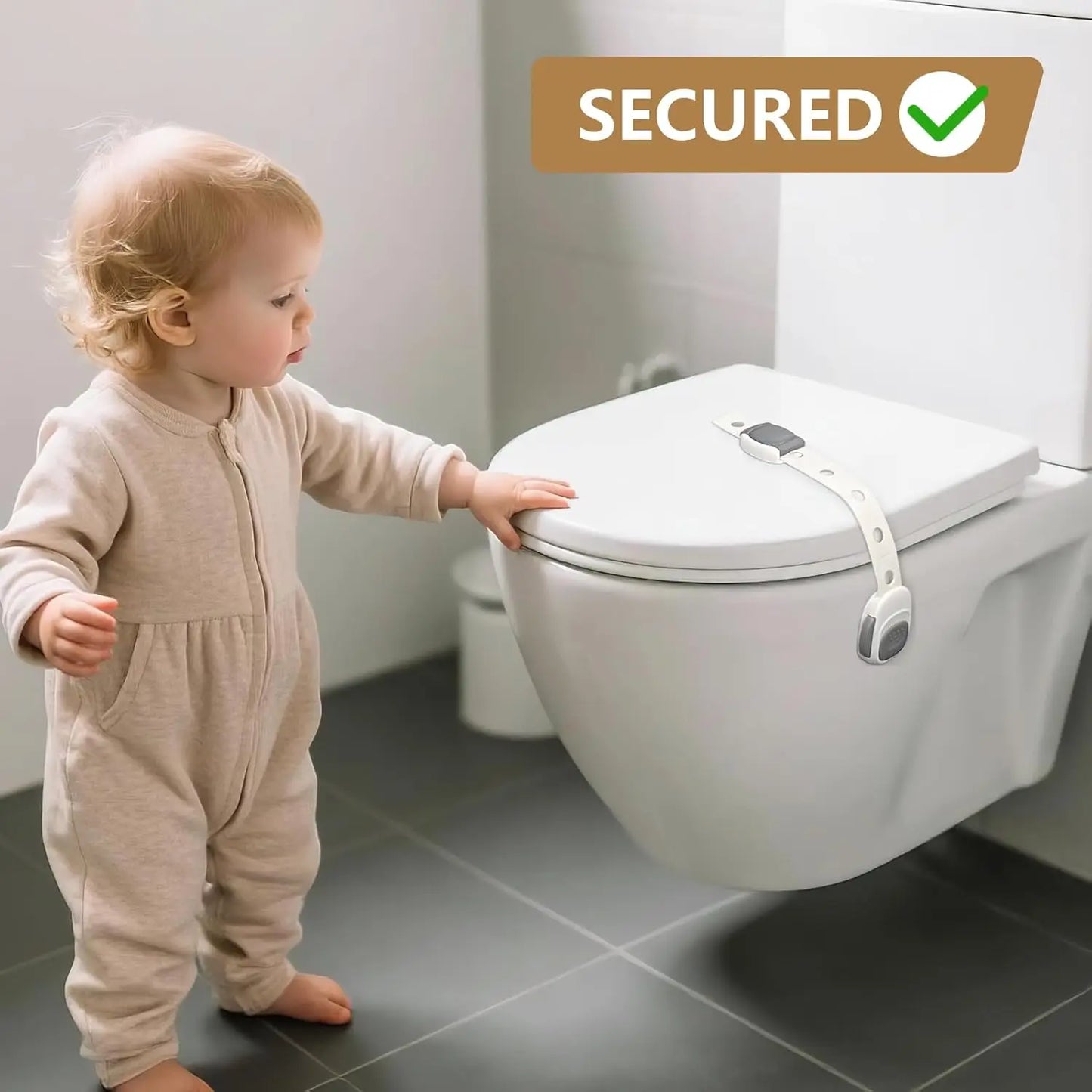 Toilet Locks Baby Proof Child Toddlers, Sturdy Safety Toilet Lid Seat Proofer Lock for Kids Pets Dog, Easy Installation