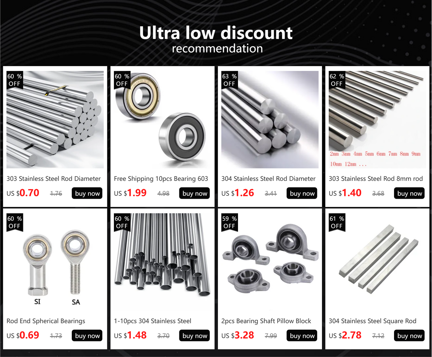 304 Stainless Steel Square Rod 4MM 5MM 6MM 7MM 8MM 10MM 12MM Long 100mm 200mm 300mm 400mm 500mm High-speed Steel  Linear Shaft